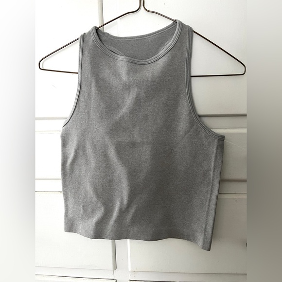🆕 Free People Intimately racer back tank in gray size M/L - Picture 3 of 7